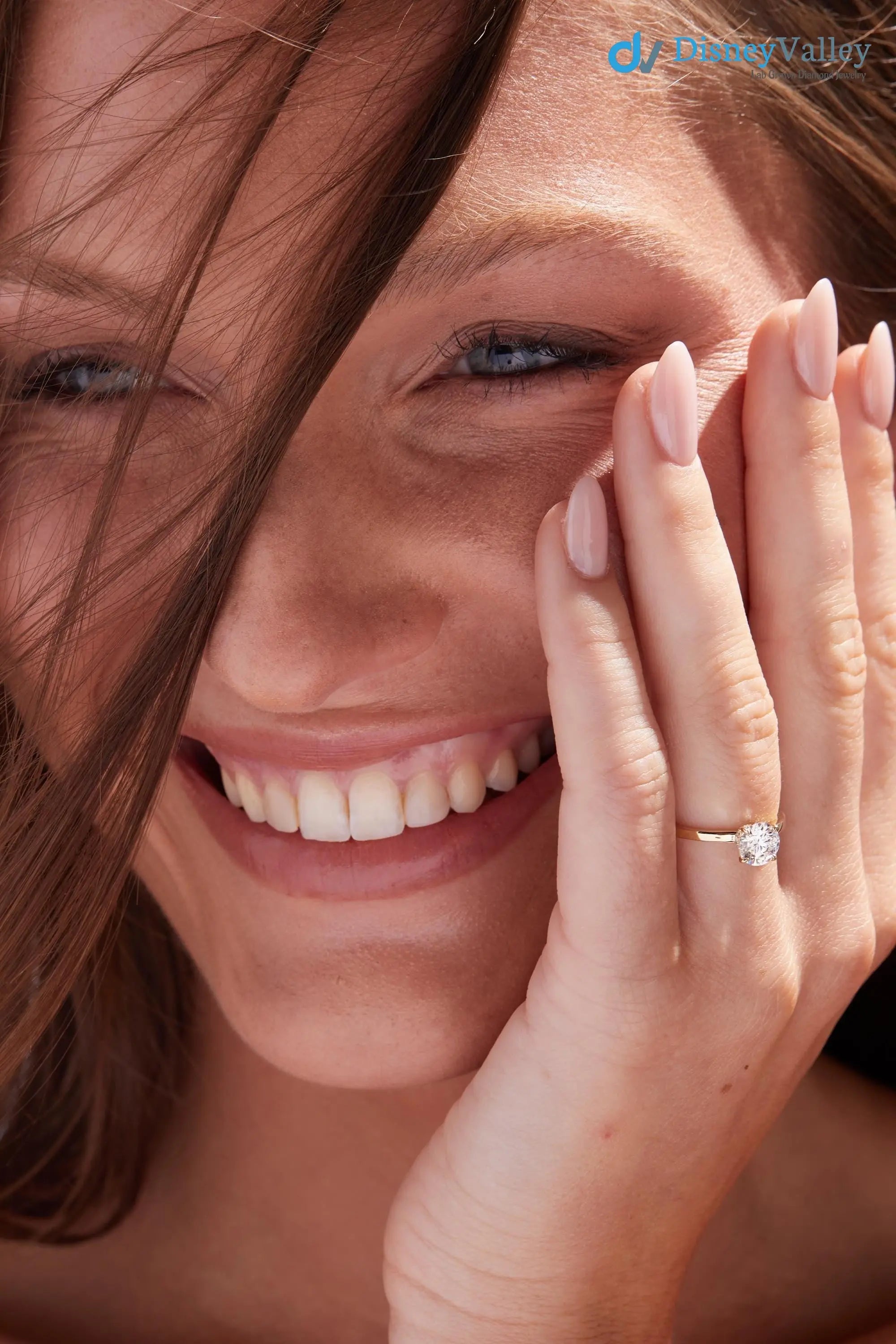 1.00 Carat Round Cut Lab-Grown Diamond Engagement Ring with Hidden Halo - DisneyValley