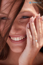 1.00 Carat Round Cut Lab-Grown Diamond Engagement Ring with Hidden Halo - DisneyValley