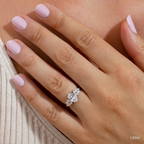 1.0 CT-1.80 CT Oval Moissanite Cluster Engagement Ring