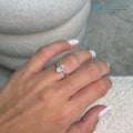 1.10 Carat Oval Engagement Ring Dainty Ring Lab Grown Diamond Ring - DisneyValley