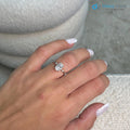 1.10 Carat Oval Engagement Ring Dainty Ring Lab Grown Diamond Ring - DisneyValley