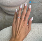 1.10 Carat Oval Engagement Ring Dainty Ring Lab Grown Diamond Ring - DisneyValley