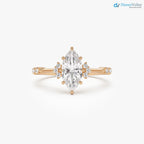 1.10 ctw Marquise Lab Grown Diamond Engagement Ring - DisneyValley