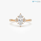 1.10 ctw Marquise Lab Grown Diamond Engagement Ring - DisneyValley