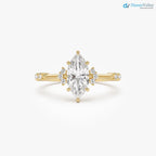 1.10 ctw Marquise Lab Grown Diamond Engagement Ring - DisneyValley