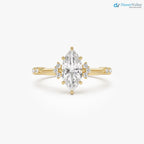 1.10 ctw Marquise Lab Grown Diamond Engagement Ring - DisneyValley