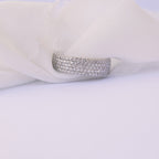 1.45 TCW Round Cut Micro Setting Moissanite Wedding Band