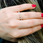Marquise Cut Moissanite Full Eternity Wedding Band