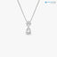 1.25 ctw 14K Gold Basket Setting Pear Shape Diamond Necklace DisneyValley