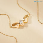 1.40 Carat Butterfly Necklace Lab Grown Diamond Timeless jewelry DisneyValley
