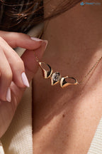 1.40 Carat Butterfly Necklace Lab Grown Diamond Timeless jewelry DisneyValley
