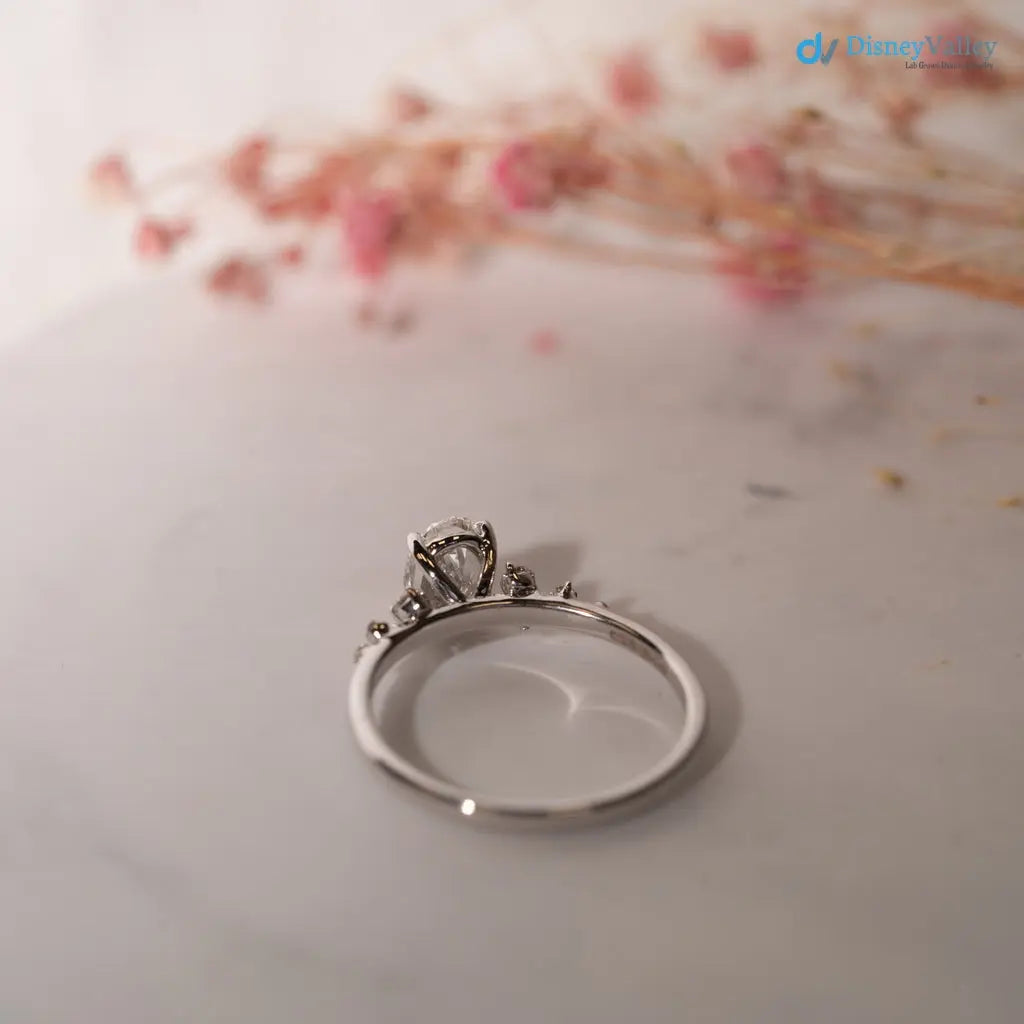 1.5 carat serephina oval cut cluster moissanite wedding ring - DisneyValley