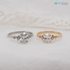 1.5 carat serephina oval cut cluster moissanite wedding ring - DisneyValley