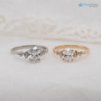 1.5 carat serephina oval cut cluster moissanite wedding ring - DisneyValley