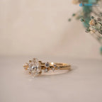 1.5 carat serephina oval cut cluster moissanite wedding ring - DisneyValley