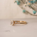 1.5 carat serephina oval cut cluster moissanite wedding ring - DisneyValley