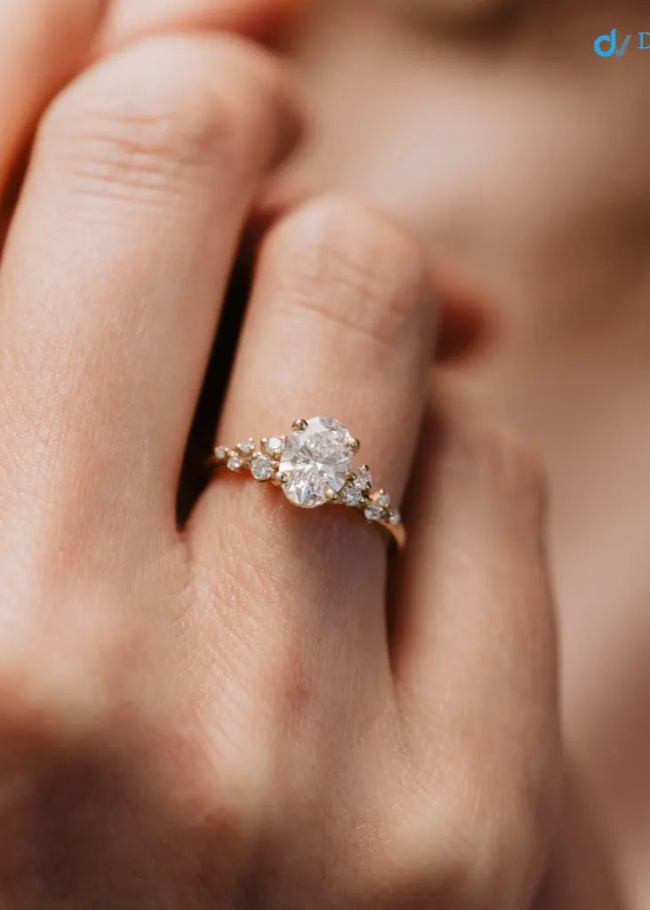 1.5 carat serephina oval cut lab groen vs1 clarity wedding ring - DisneyValley Main image