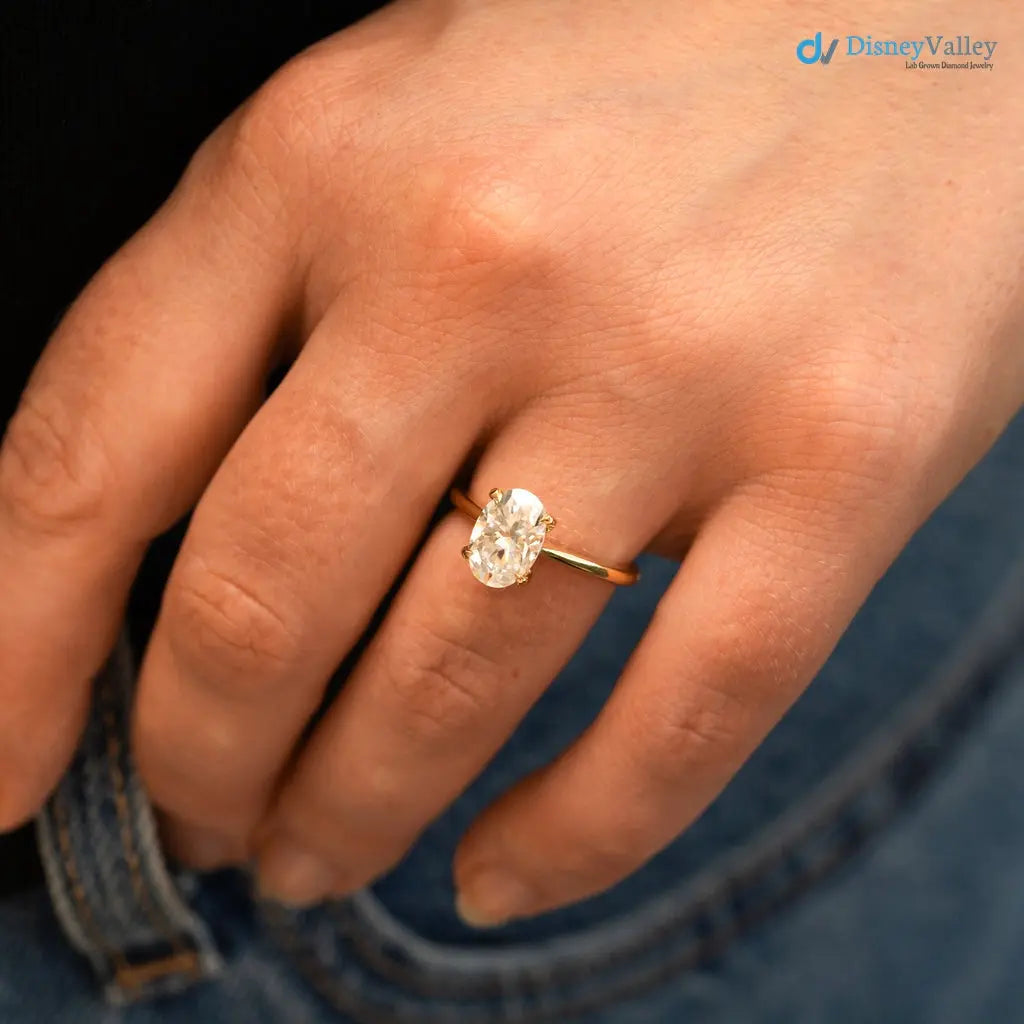 1.5 carat the pinelope oval cut moissanite wedding ring - DisneyValley