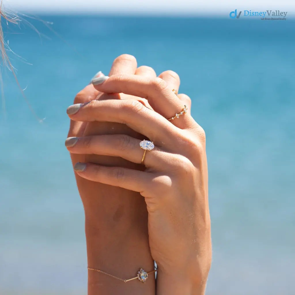 1.5 carat the pinelope oval cut moissanite wedding ring - DisneyValley