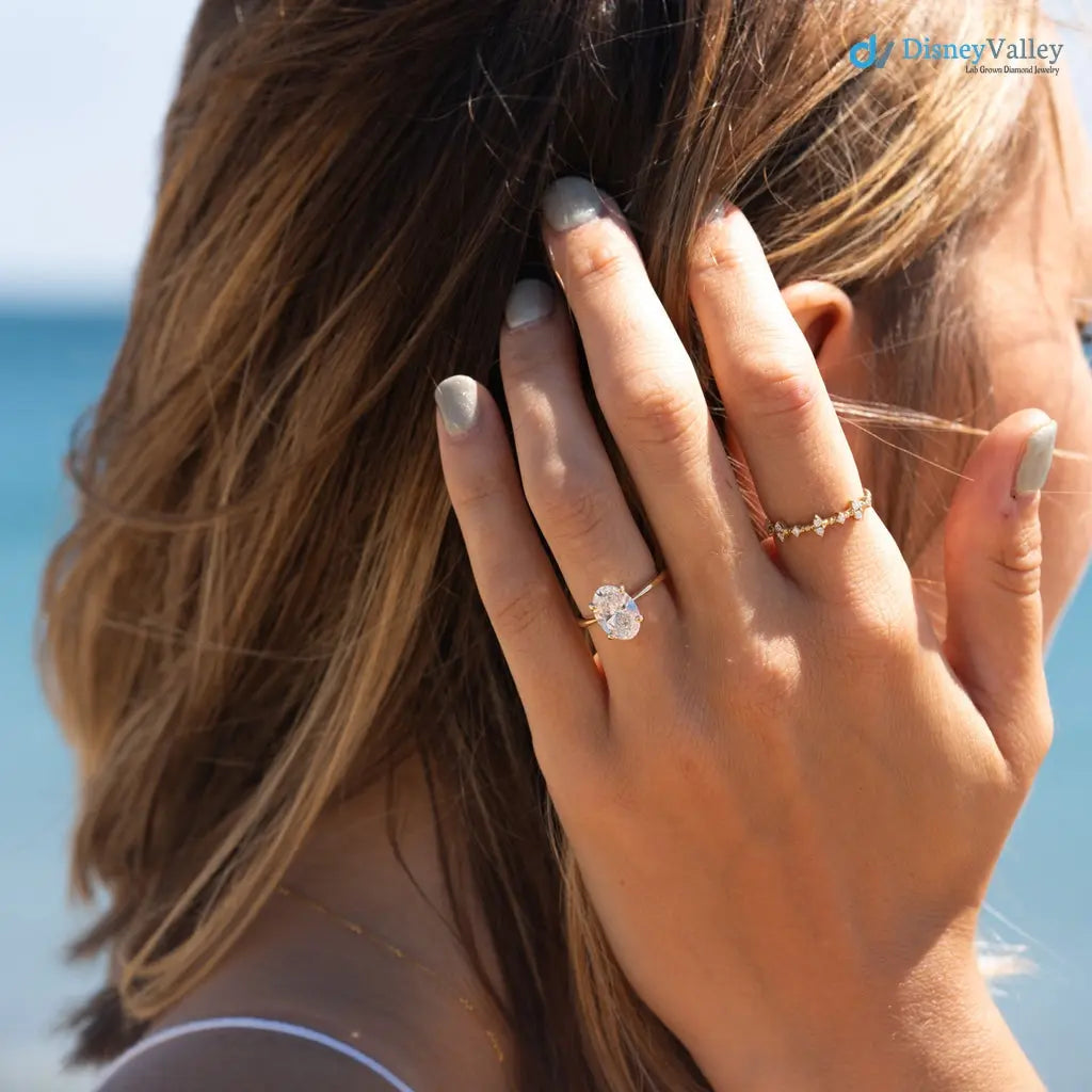 1.5 carat the pinelope oval cut moissanite wedding ring - DisneyValley