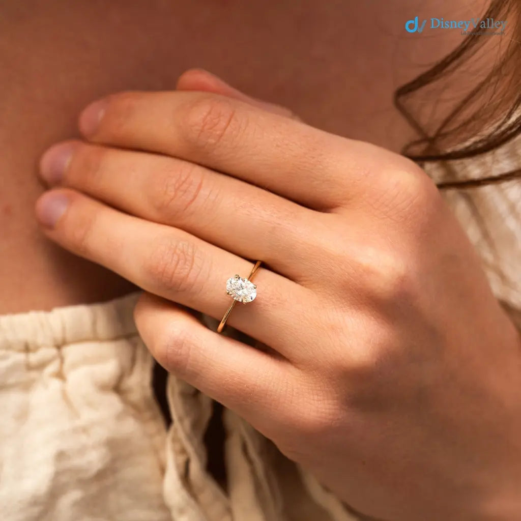 1.5 carat the pinelope oval cut moissanite wedding ring - DisneyValley