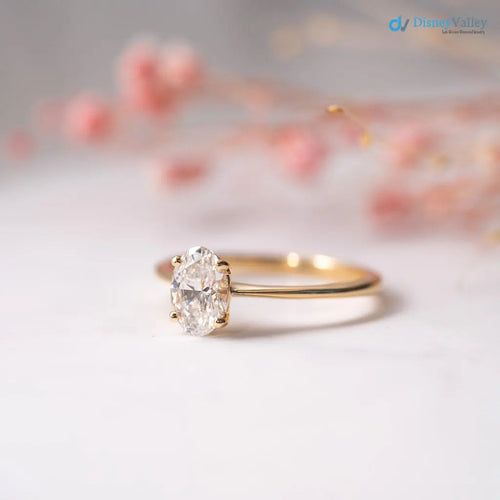 1.5 carat the pinelope oval cut lab grown diamond engagement rings - DisneyValley
