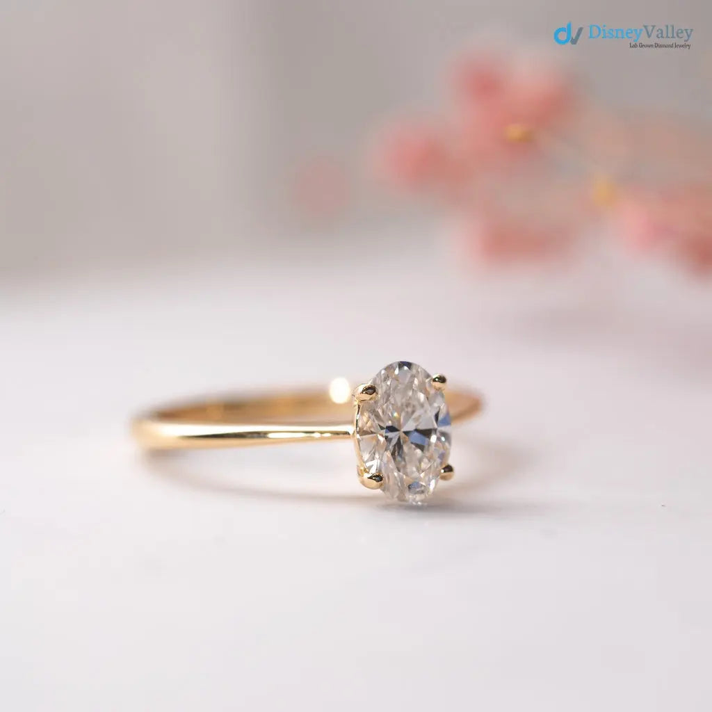 1.5 carat the pinelope oval cut lab grown diamond engagement rings - DisneyValley