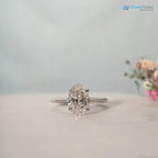 1.5 carat the pinelope oval cut lab grown diamond engagement rings - DisneyValley