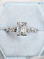 1.5 ct Emerald cut diamond lab grown inspired engagement ring DisneyValley
