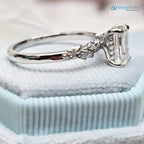 1.5 ct Emerald cut diamond lab grown inspired engagement ring DisneyValley