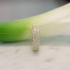 1.45 TCW Round Cut Micro Setting Moissanite Wedding Band