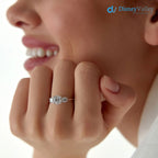 1.50 ctw Gold Round Lab Grown Diamond Three Stone Engagement Ring - DisneyValley