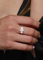 1.50 ctw Oval Shape Lab-Grown Diamond Three Stone Engagement Ring - DisneyValley