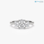 1.50 ctw Oval Shape Lab-Grown Diamond Three Stone Engagement Ring - DisneyValley