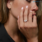 1.50 ctw Oval Shape Lab-Grown Diamond Three Stone Engagement Ring - DisneyValley