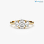 1.50 ctw Oval Shape Lab-Grown Diamond Three Stone Engagement Ring - DisneyValley