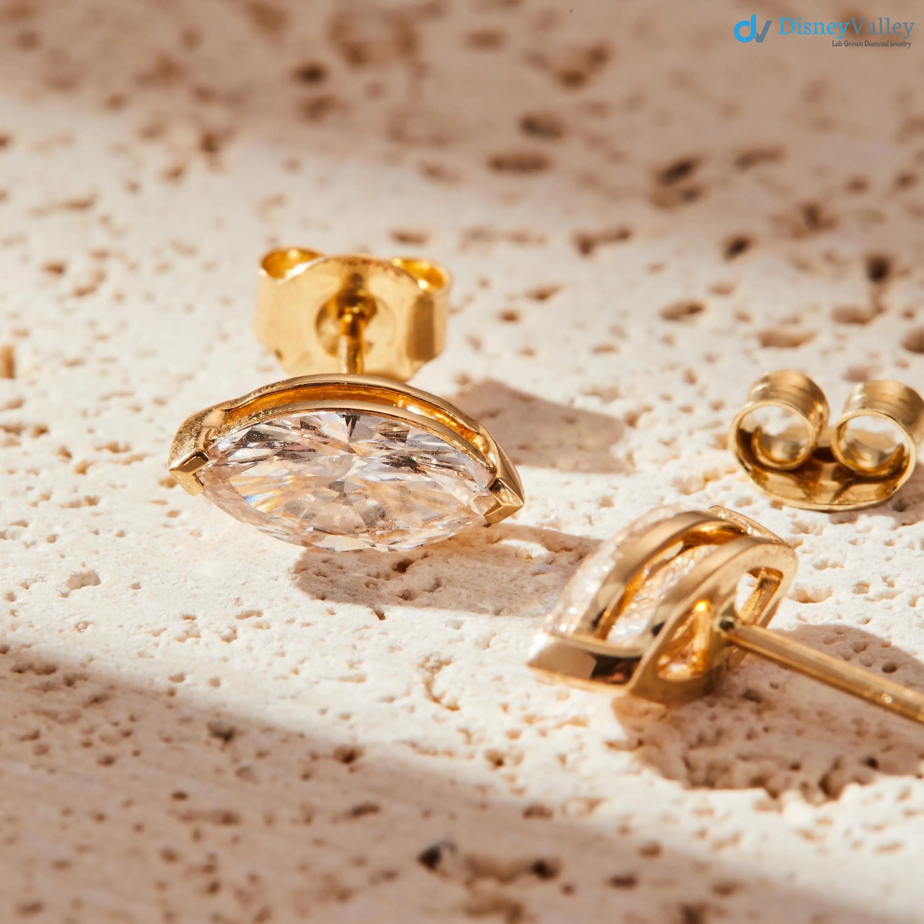 1.50ct Marquise Lab-Grown Diamond Stud Earrings - DisneyValley
