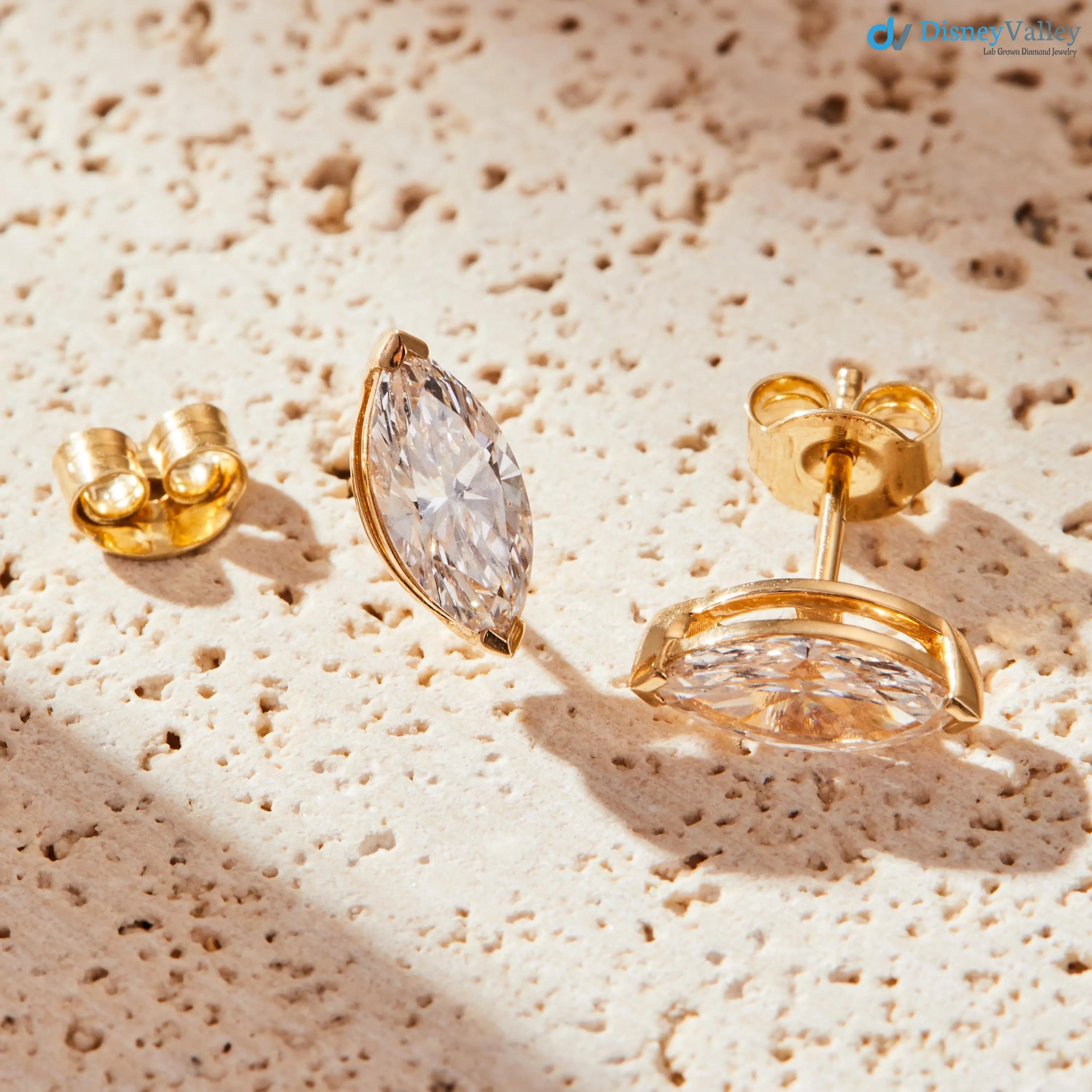 1.50ct Marquise Lab-Grown Diamond Stud Earrings - DisneyValley