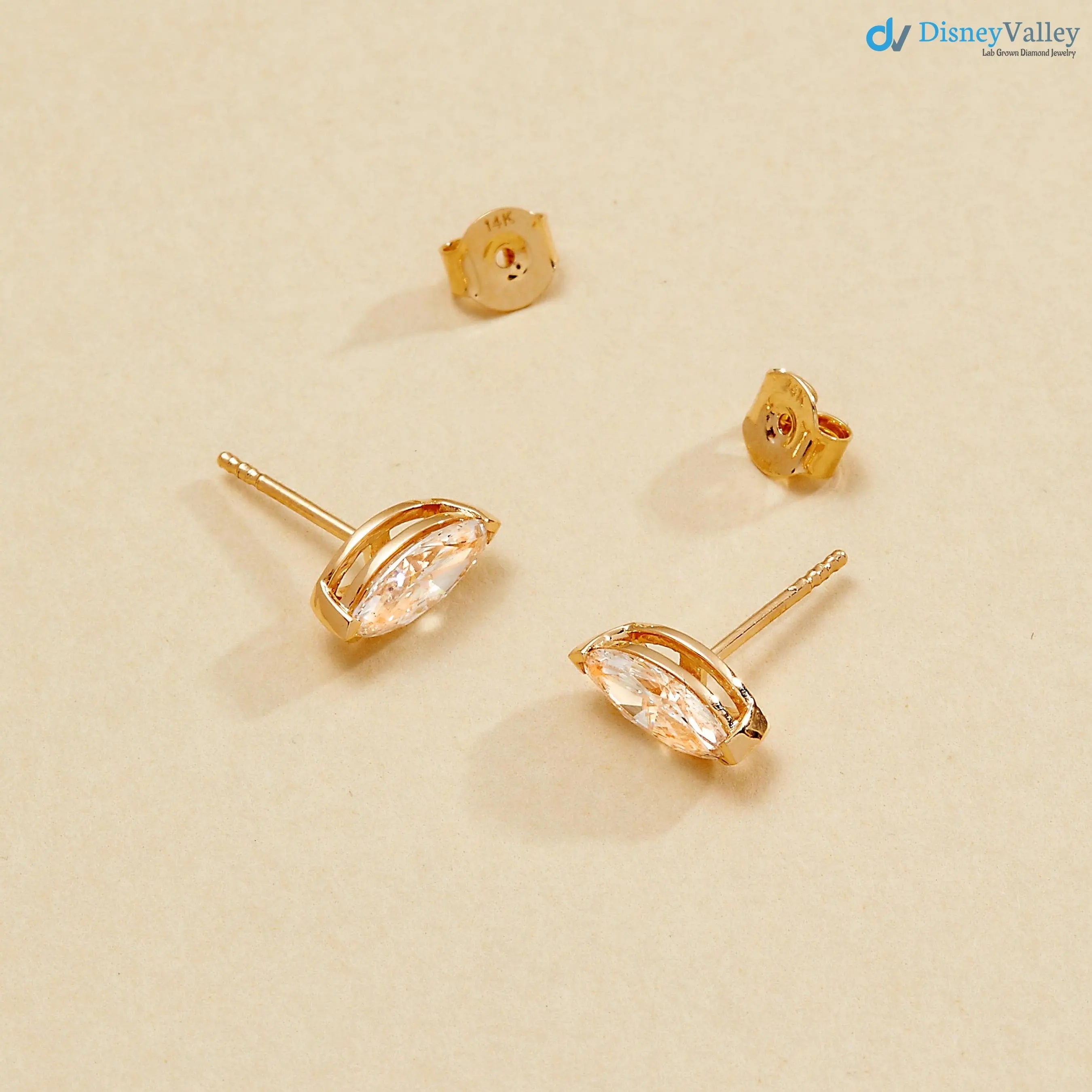 1.50ct Marquise Lab-Grown Diamond Stud Earrings - DisneyValley