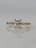 1.56 Carat Oval Diamond Engagement Ring with Space Pave - DisneyValley
