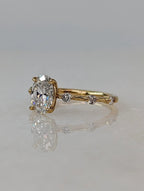 1.56 Carat Oval Diamond Engagement Ring with Space Pave - DisneyValley