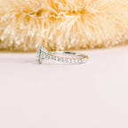2.0 CT Cushion Cut Moissanite Halo Setting Engagement Ring