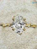 1.7ct oval lab grown diamond Cluster engagement Rings DisneyValley