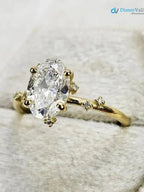 1.7ct oval lab grown diamond Cluster engagement Rings DisneyValley