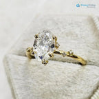 1.7ct oval lab grown diamond Cluster engagement Rings DisneyValley