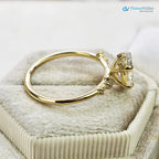 1.7ct oval lab grown diamond Cluster engagement Rings DisneyValley