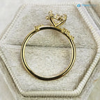1.7ct oval lab grown diamond Cluster engagement Rings DisneyValley