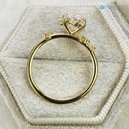 1.7ct oval lab grown diamond Cluster engagement Rings DisneyValley