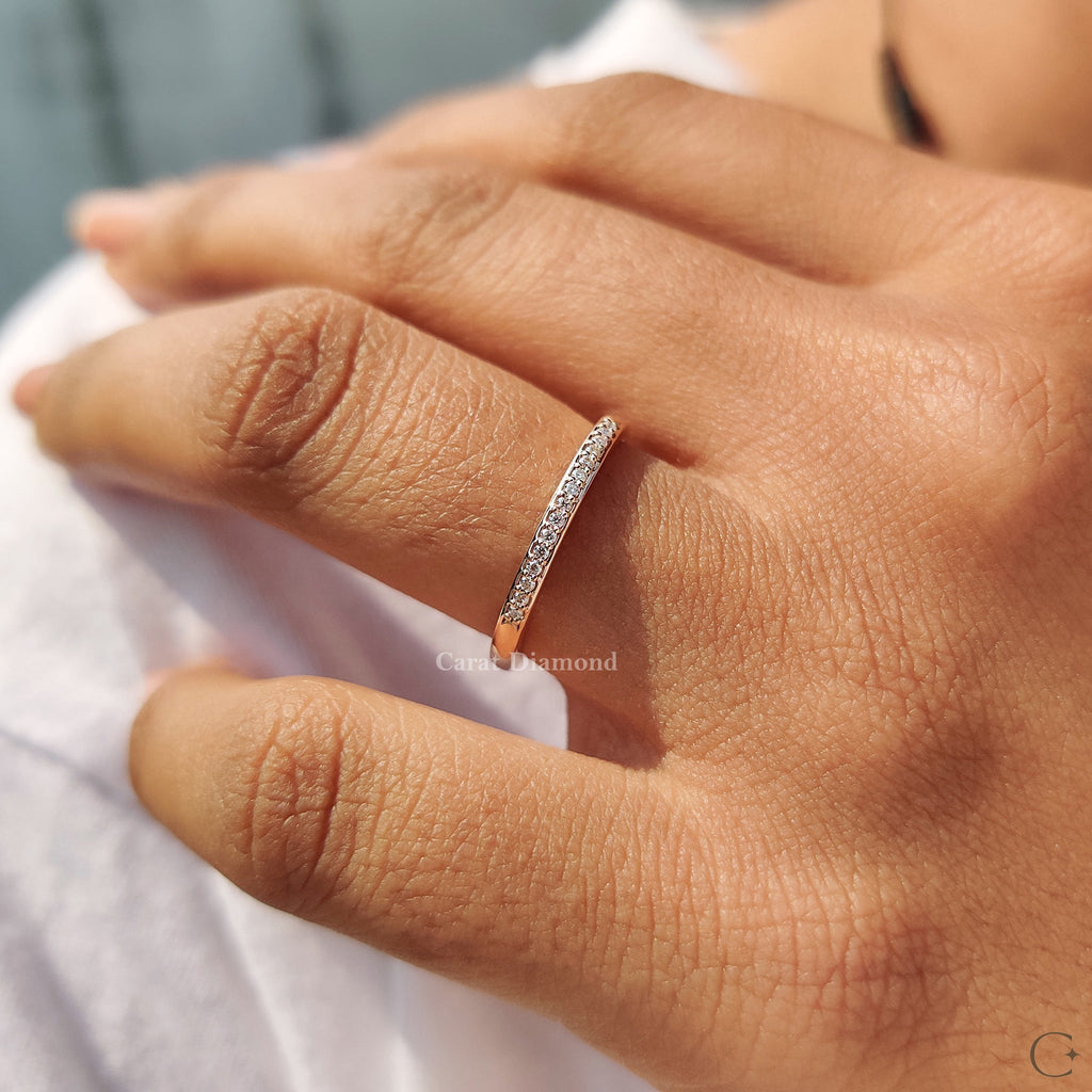 Classic Round Diamond Wedding Band