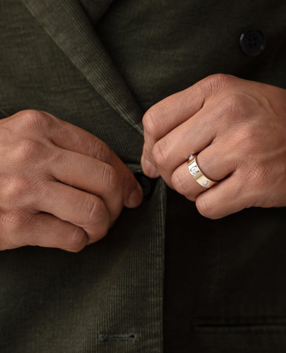 AMADOR Two-Tone Gold Ring with 0.30ct Diamonds